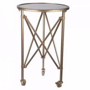 Accent table with accordion style legs