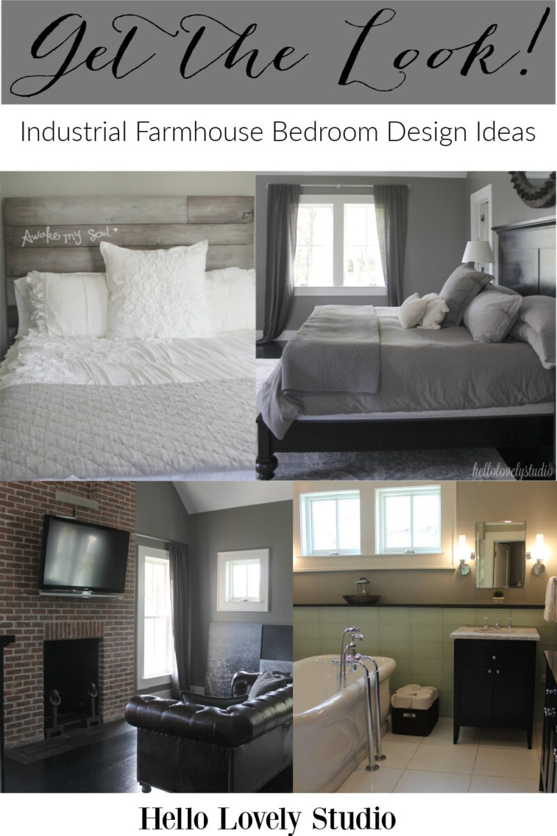 Industrial Farmhouse Bedroom Design Photos - Hello Lovely