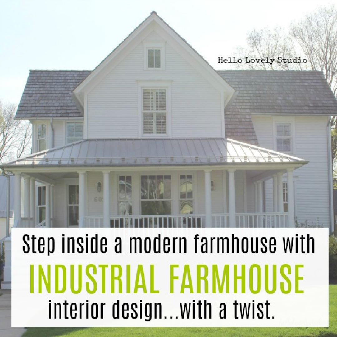 Step inside a modern farmhouse with industrial farmhouse interior design with a twist. #industrialfarmhouse #farmhousestyle #housetour #modernfarmhouse #interiordesigninspiration