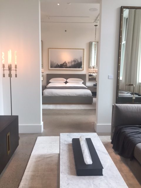 Minimal luxe bedroom design in RH Chicago. #RH #bedroom #3artschicago