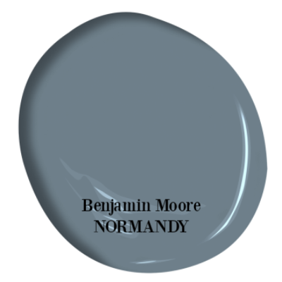 Normandy Benjamin Moore paint color is a gorgeous, saturated blue grey color. #benjaminmoorenaormandy #paintcolors #bluegrey #bluegray