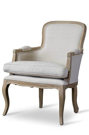 French style upholstered arm chair