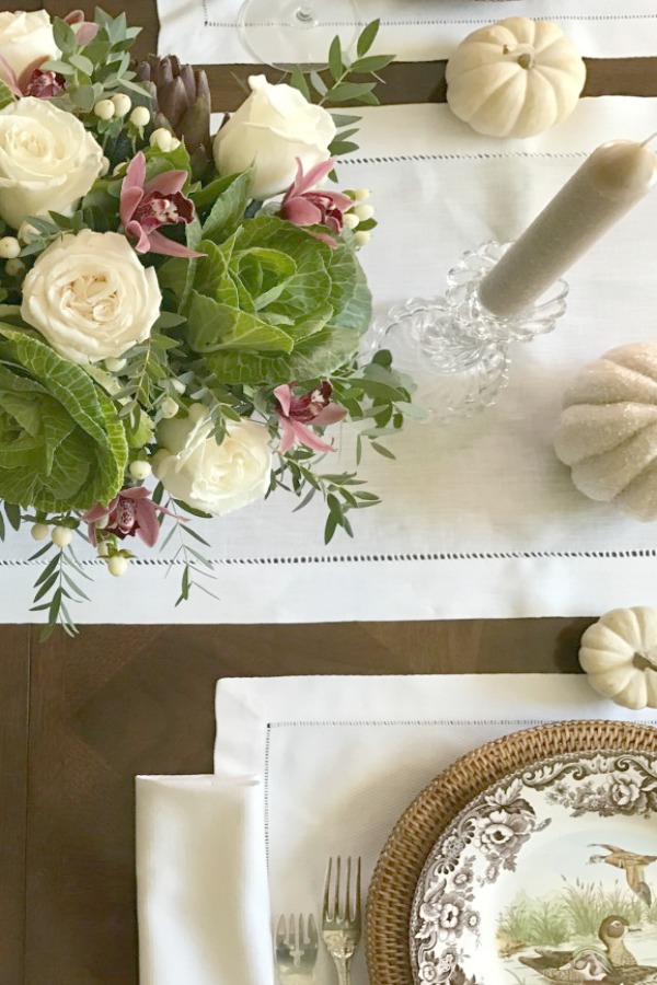 Fall tablescape by Elizabeth of PPT. #fall #tablescape #centerpiece