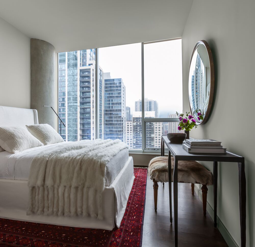 Refined, rustic, sophisticated, and serene - the unique interior design in this Chicago home by Michael Del Piero resonates with sophistication and calm. #interiordesign #michaeldelpiero #rusticluxe #roughluxe #modernrustic #luxurydecor #chicagohome