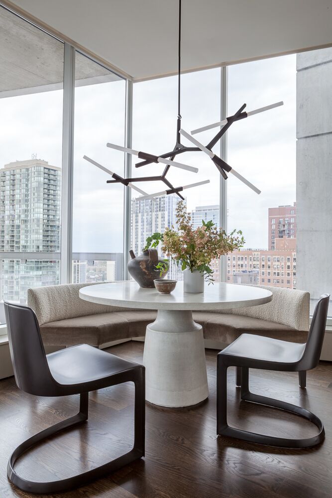 Refined, rustic, sophisticated, and serene - the unique interior design in this Chicago home by Michael Del Piero resonates with sophistication and calm. #interiordesign #michaeldelpiero #rusticluxe #roughluxe #modernrustic #luxurydecor #chicagohome