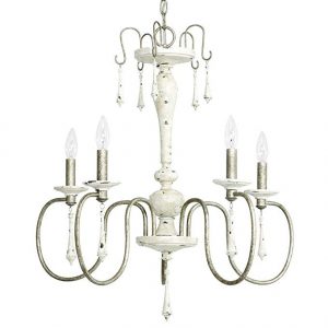 French country white chandelier