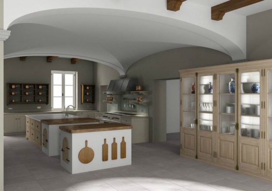 Luxury bespoke kitchen design by Artichoke in a Tuscan villa.