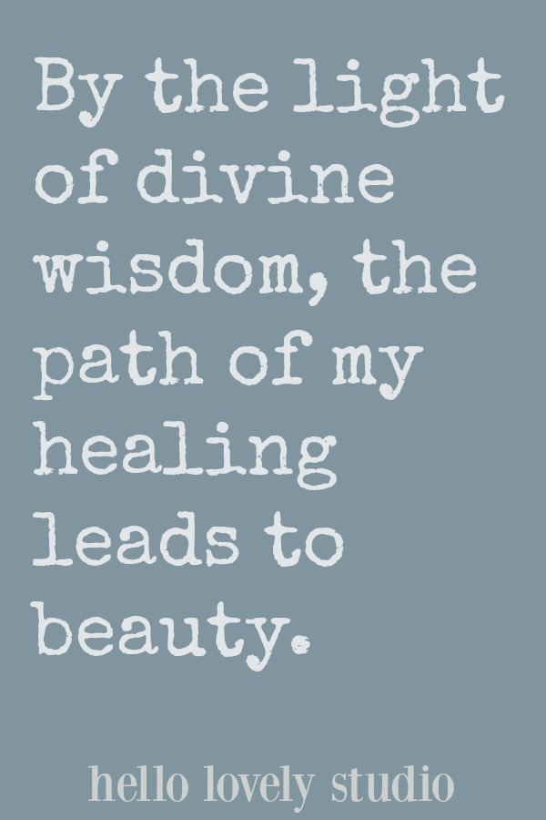 Inspirational quote about healing by Hello Lovely Studio.