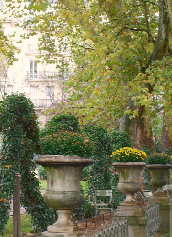 Jardin du Luxembourg. Fall leaves and inspiration for savoring the season. Visit 9 Lovely Ways to Savor Autumn Beauty for more beauty from the avenues of Paris to the American prairie. #hellolovelystudio #fallinspiration #autumn #ideas