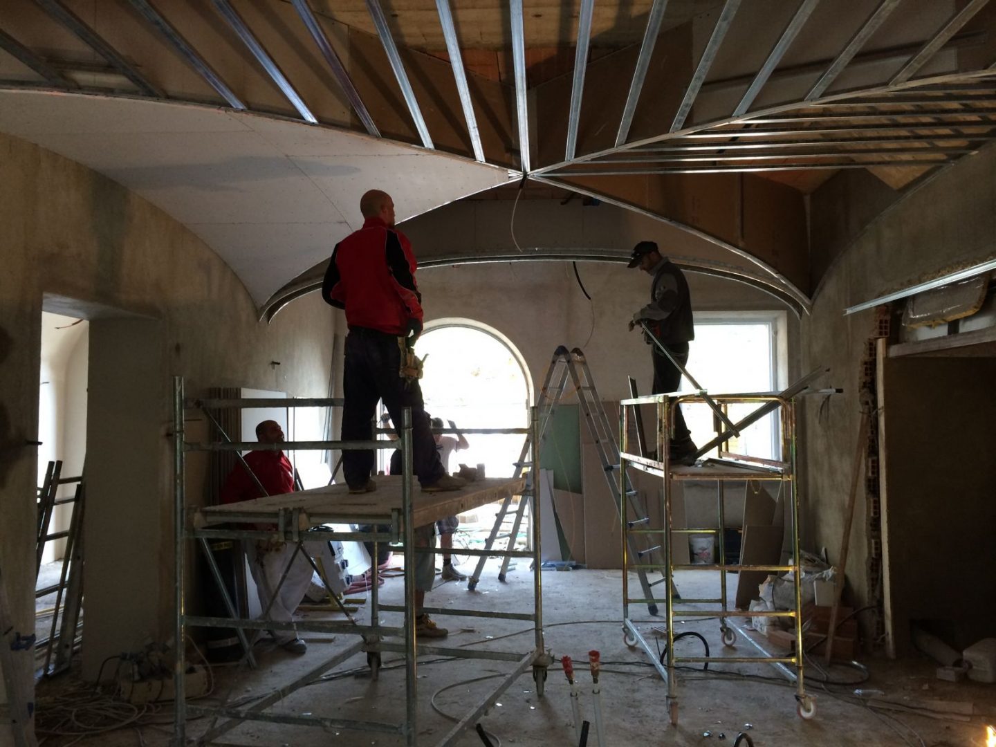 During renovation of Tuscan villa Guglielmesca by Artichoke.