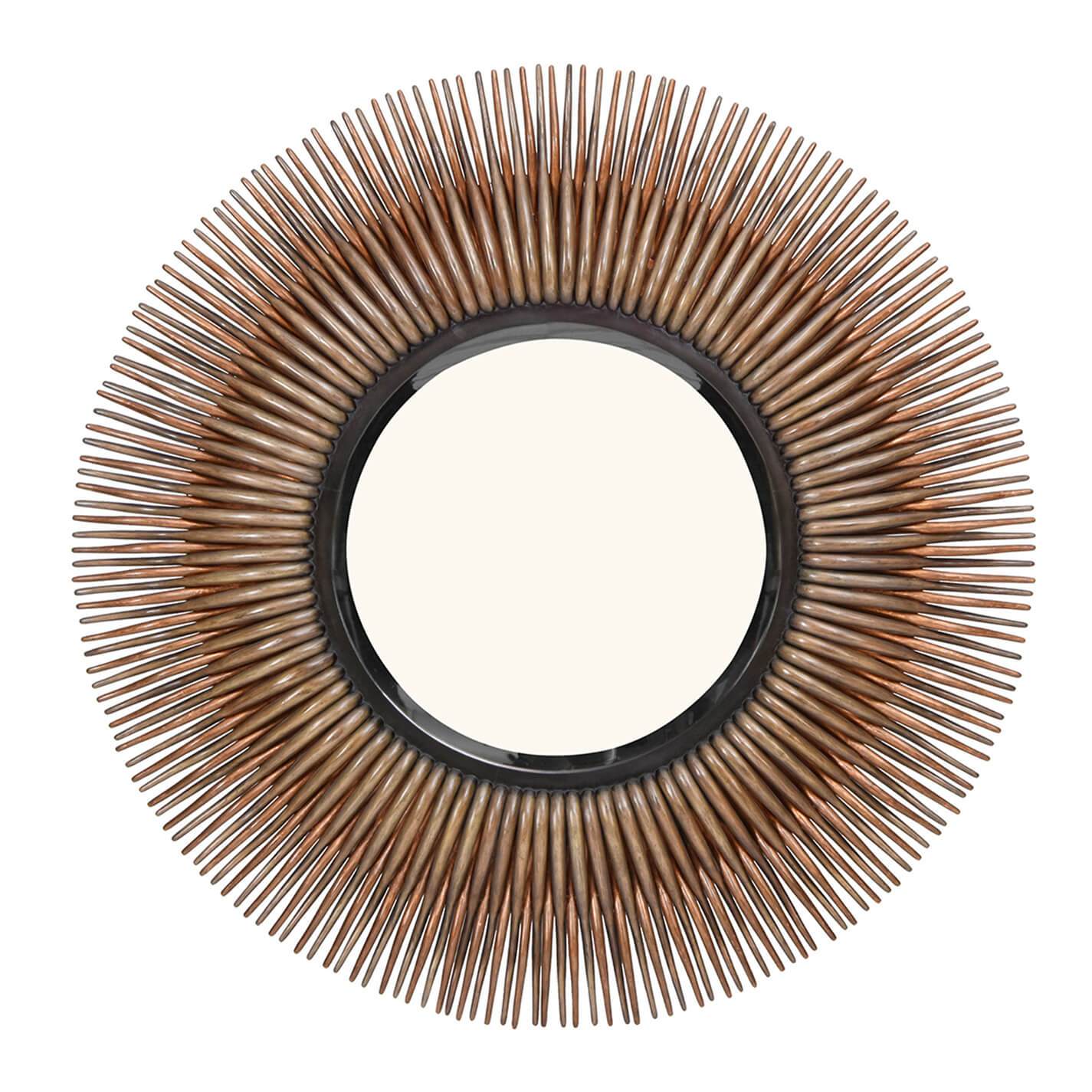 Chronograph Rattan Burst Mirror - Curate Home Collection