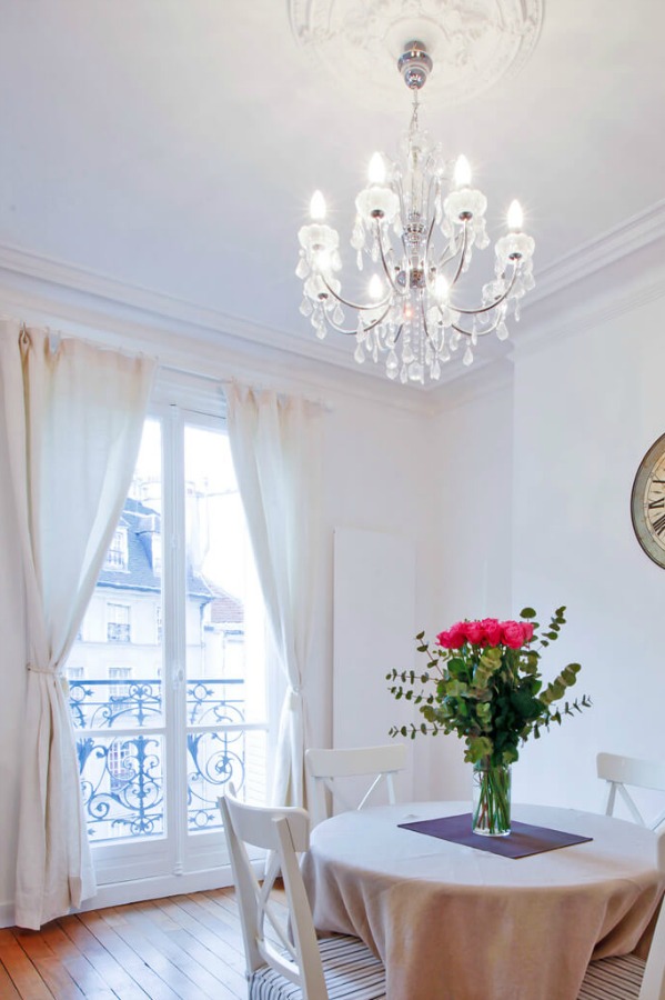 Paris apartment interior design inspiration and decorating ideas if you love a Nordic French romantic and slightly shabby chic look. #hellolovelystudio #parisapartment #interiordesign #decoratingideas #romantcdecor #chic #frenchhome