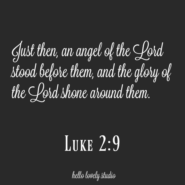 Christmas quote with scripture from Luke 2:9. #christmas #quote #scripture #christianity #bible