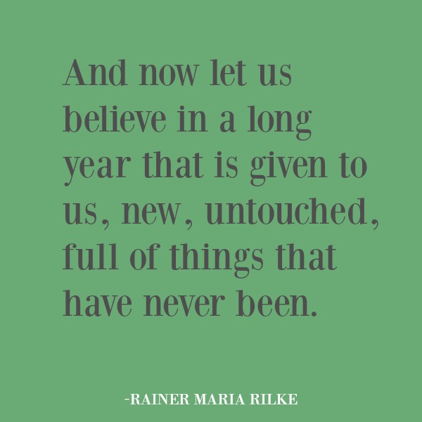 Rilke poem about a fresh New Year. #newyearquotes #rilkepoems