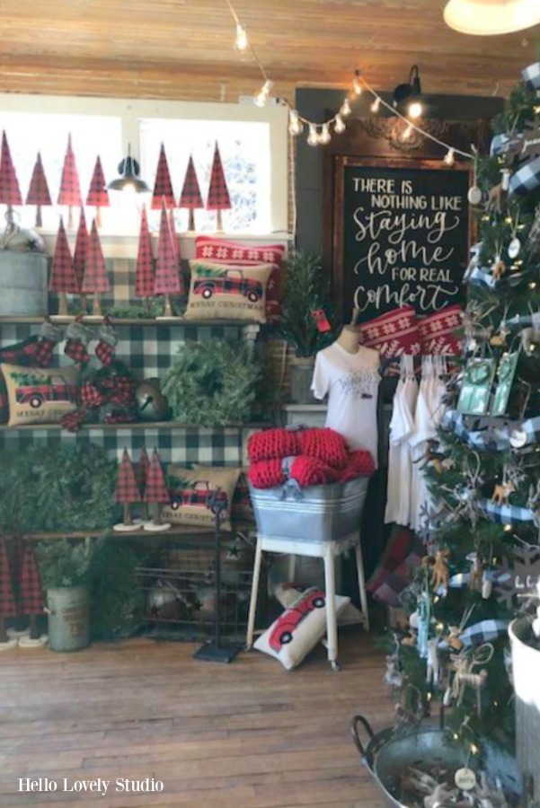 Farmhouse Christmas decor inspiration from Urban Farmgirl shop. Photo: Hello Lovely Studio. Rustic, country Christmas decorating ideas and holiday gifts for farmhouse Christmas lovers. #hellolovelystudio #farmhousechristmas #christmasdecor