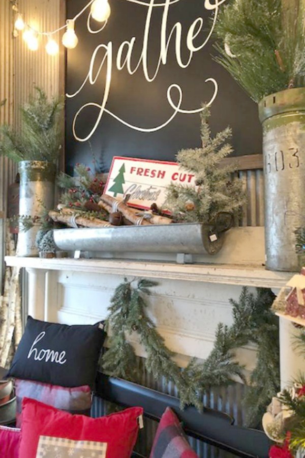 Farmhouse Christmas decor inspiration from Urban Farmgirl shop. Photo: Hello Lovely Studio. Rustic, country Christmas decorating ideas and holiday gifts for farmhouse Christmas lovers. #hellolovelystudio #farmhousechristmas #christmasdecor