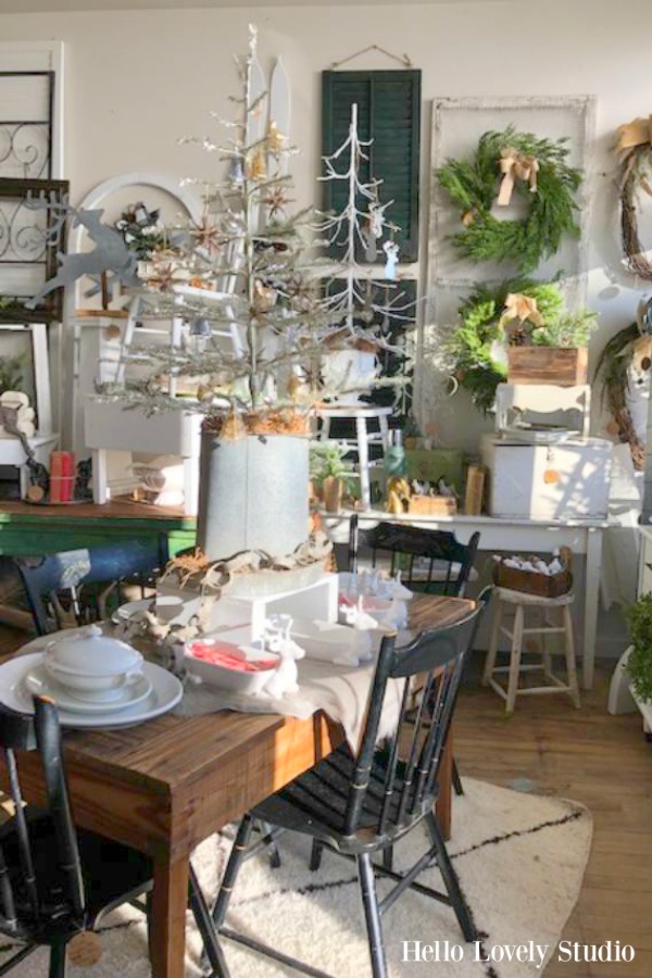 Vintage Christmas decorating ideas and inspiration from the magical shop, Trove. Hello Lovely Studio. #hellolovelystudio #christmasdecor #countrychristmas #vintagechristmas #farmhousechristmas
