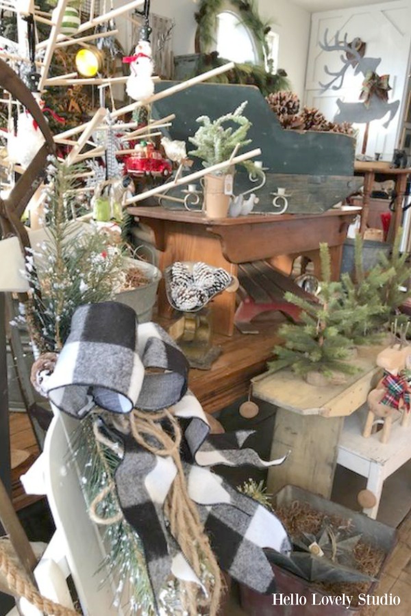 Vintage Christmas decorating ideas and inspiration from the magical shop, Trove. Hello Lovely Studio. #hellolovelystudio #christmasdecor #countrychristmas #vintagechristmas #farmhousechristmas