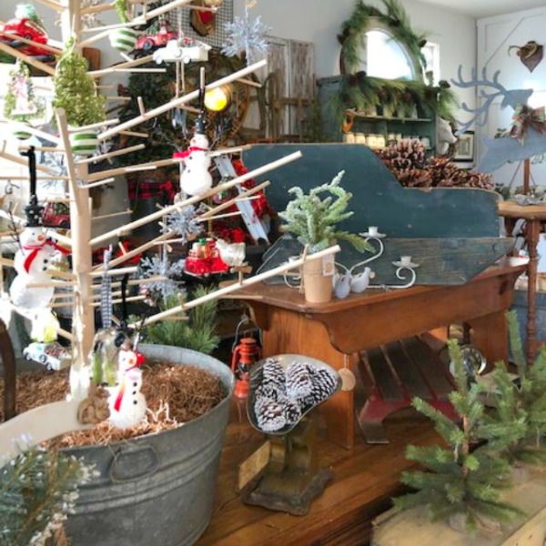 Vintage Christmas decorating ideas and inspiration from the magical shop, Trove. Hello Lovely Studio. #hellolovelystudio #christmasdecor #countrychristmas #vintagechristmas #farmhousechristmas