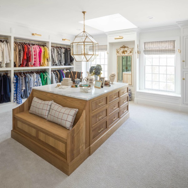 A luxurious dream closet with center island - The Fox Group.