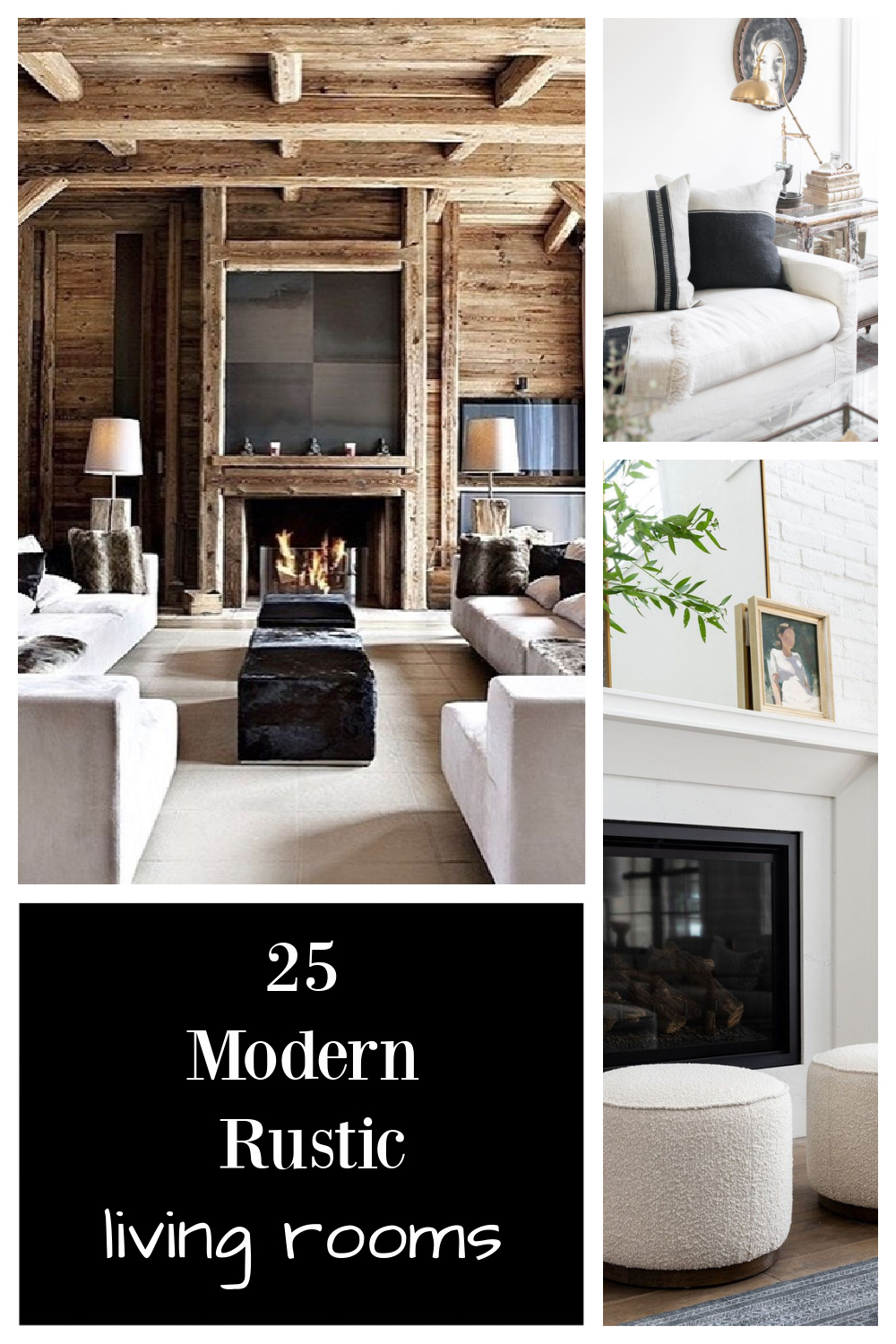 25 Modern Rustic Living Rooms - come be inspired by these gorgeous interiors on Hello Lovely. #modernrustic #livingrooms #interiordesign #getthelook