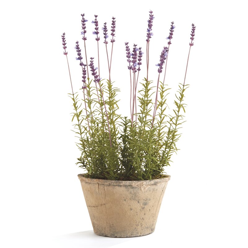Faux French Lavender in Pot