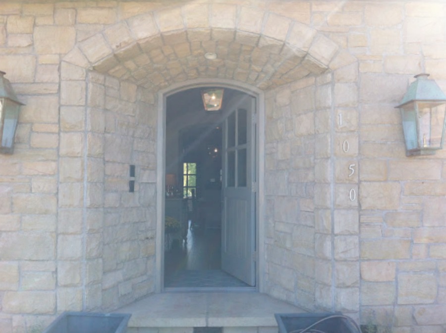 Stone exterior. Breathtaking French cottage in Utah by Desiree Ashworth of Decor de Provence. French country interior design inspiration awaits in this house tour with rustic decor, Gustavian influences, and European country charm! #frenchcottage #frenchcountry #interiordesign