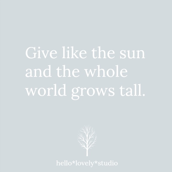 Inspirational quote on Hello Lovely Studio.