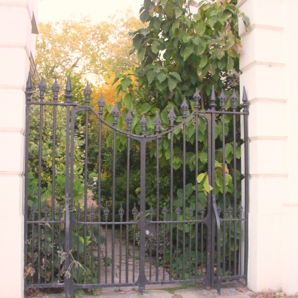 Garden gate in London. Notting Hill beauty, classic architecture, and inspiration from a London stroll by Hello Lovely Studio. Personal Reflections: What Does Greater Kindness to Yourself Look Like?