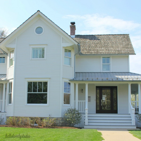 Restored 1875 modern farmhouse in Barrington, Illinois. Hello Lovely studio.