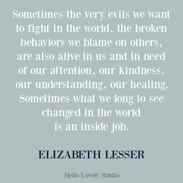 Elizabeth Lesser quote on Hello Lovely Studio. #inspirationalquotes #personalgrowth #spiritualjourney