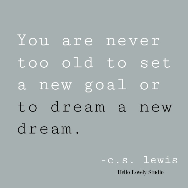 Inspirational quote by C. S. Lewis on Hello Lovely Studio about dreams.
