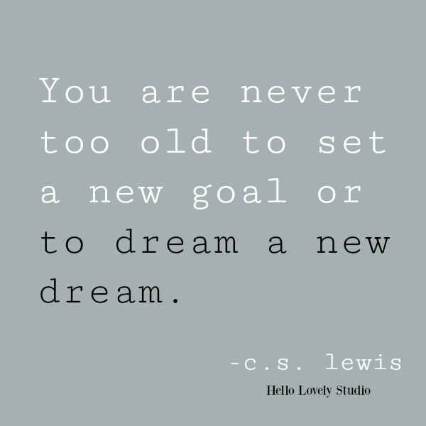 Inspirational quote by C. S. Lewis on Hello Lovely Studio about dreams.