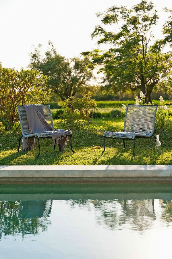 Poolside in Provence at a French farmhouse near Cairanne offered by Haven In.