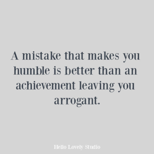 Inspirational quote on Hello Lovely Studio about mistakes. #inspirationalquotes #quotes