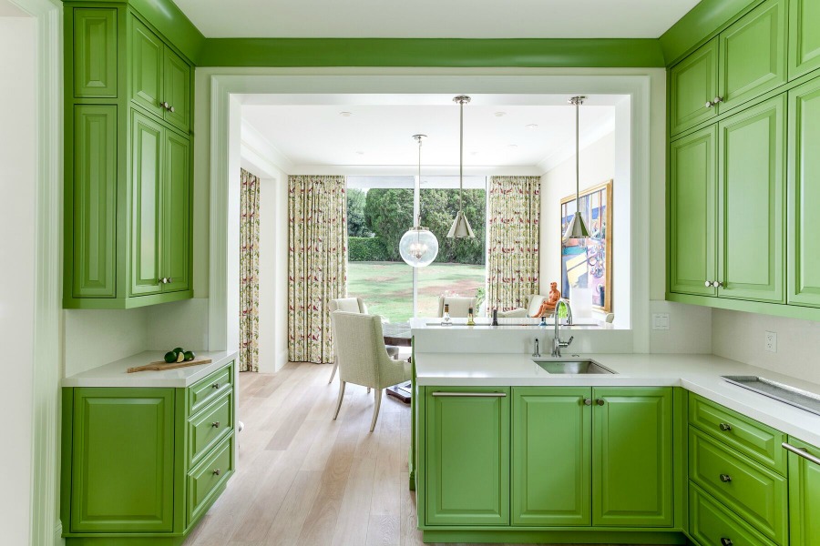 Brilliant spring green kitchen design by Tom Stringer.