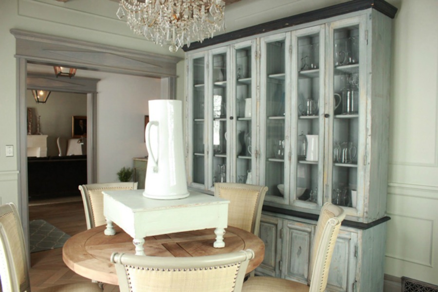 Lovely dining room in a French cottage by Decor de Provence.