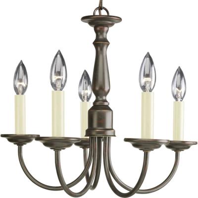 5-Light Antique Bronze Chandelier from The Home Depot.