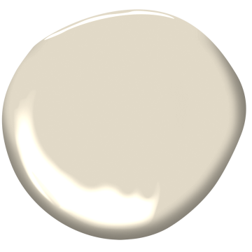 Benjamin Moore White Sand paint color is a warm white with warm brown and green undertones. #benjaminmoorewhitesand #paintcolors #bestwhitepaint