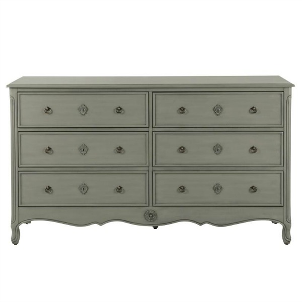 Keys 6-Drawer Dresser in Grey from The Home Depot. #bedroomfurniture