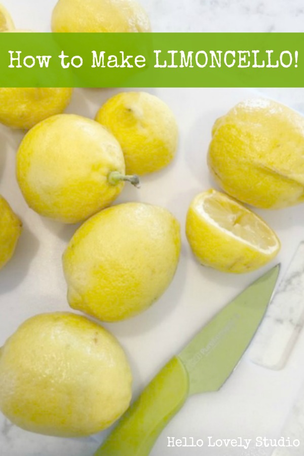 How to make limoncello - photos and easy recipe from Hello Lovely Studio.