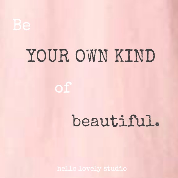 Inspirational quote about beauty on Hello Lovely Studio.