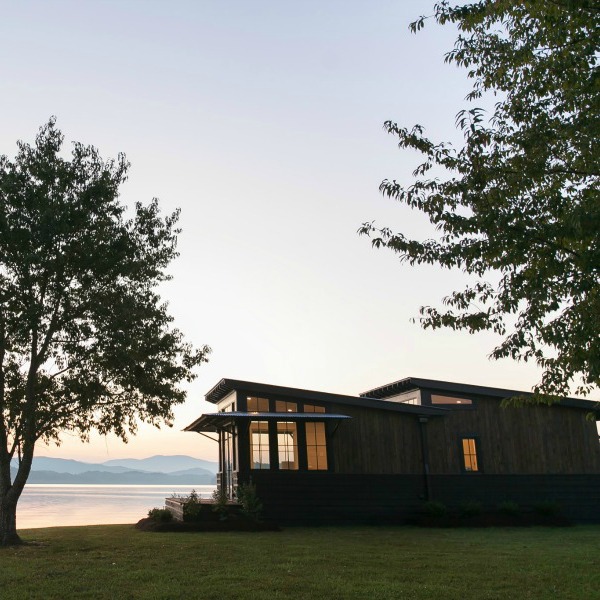 Tiny house beautiful! This saltbox style designer cottage by architect Jeffrey Dungan is offered at The Retreat by Oakstone.