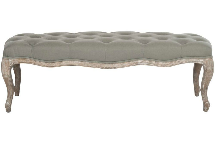 Ramsey Sea Mist Safavieh Bedroom Bench at The Home Depot.