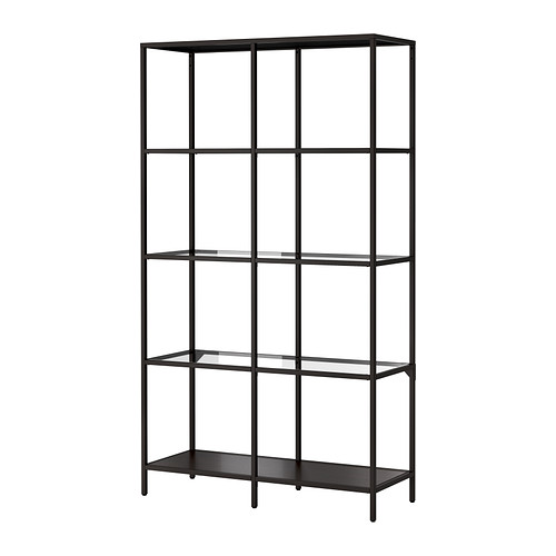 Ikea Vittsjo shelf unit in brown/black