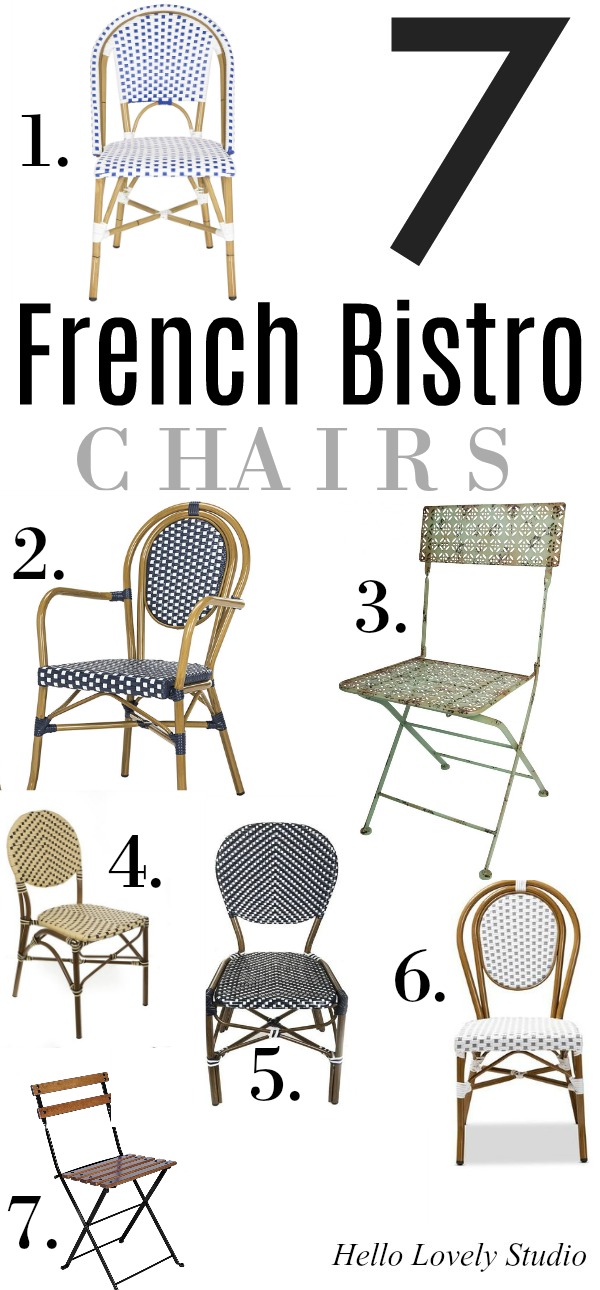 7 French Bistro Chairs - Hello Lovely Studio