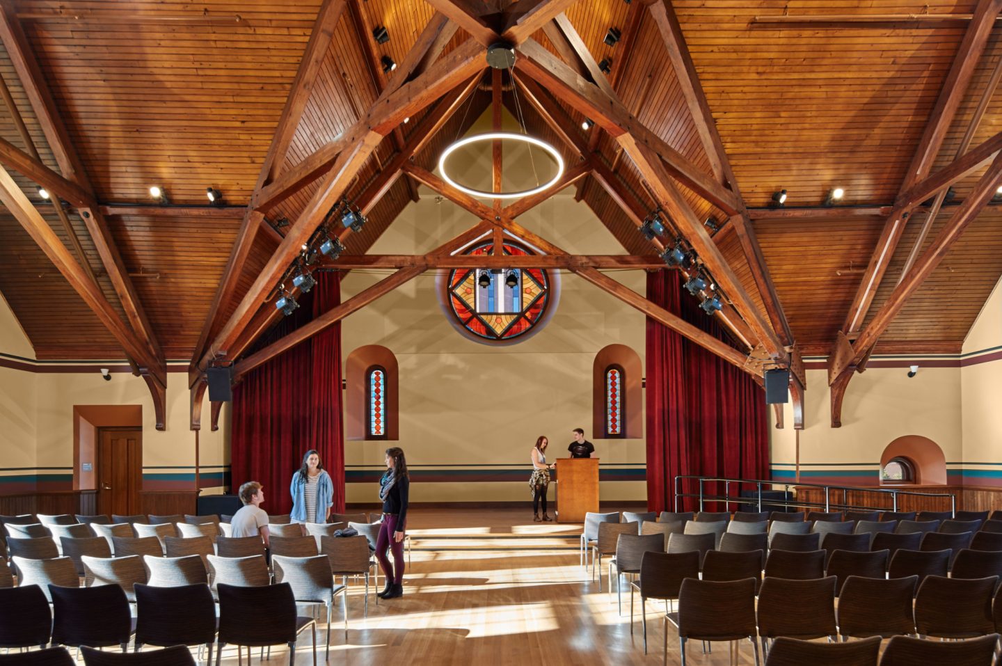 Old Chapel UMASS Amherst - 1884 Richardsonian Romanesque Revival style 19th century building with renovation by Finegold Alexander Architects, Inc. in 2015.