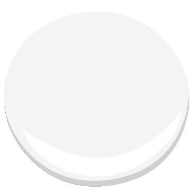 Benjamin Moore WHITE OC-151 paint color swatch.