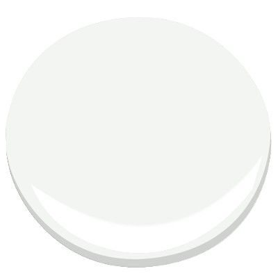 Benjamin Moore WHITE OC-151 paint color swatch. #bmwhiteoc151