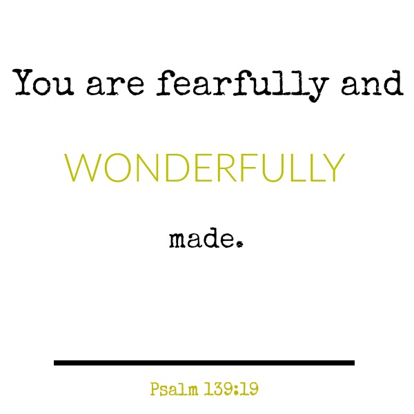 Inspirational quote and scripture from Psalm 139 on Hello Lovely Studio.